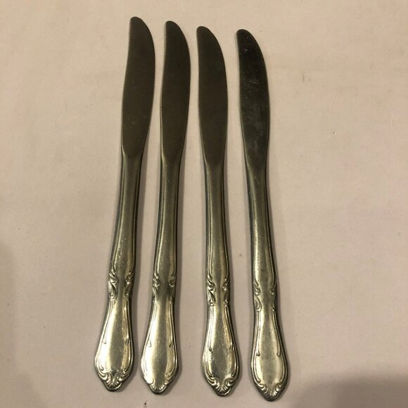 Oneida Victorian Manor Solid Knife Set of 4 Stainless Cutlery Flatware - Picture 1 of 3